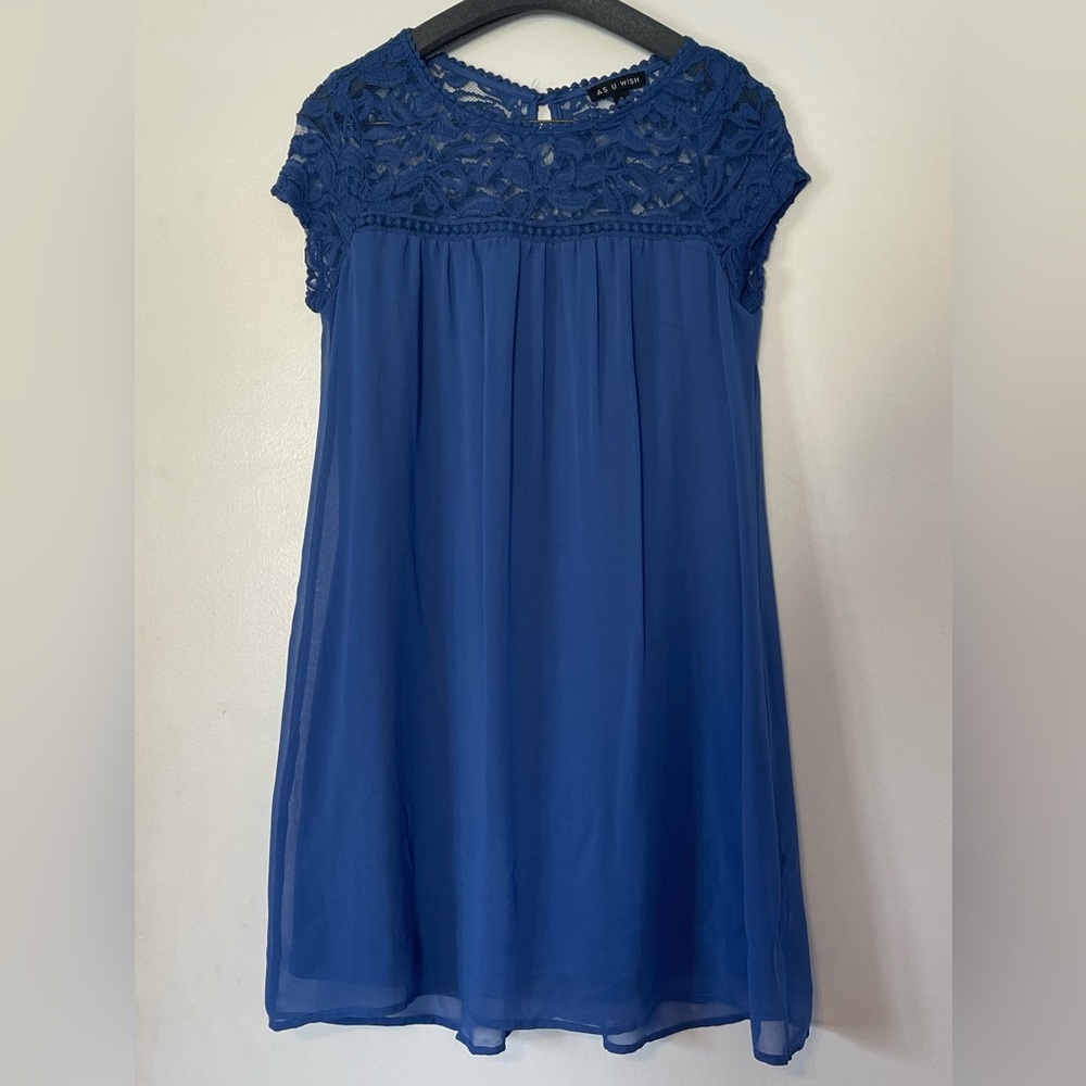 Blue babydoll style dress